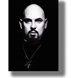 anton szandor lavey, founder and high priest of the "church of satan". satanist gift. occult style photo art. 245.