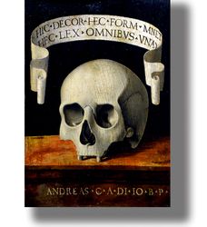Portrait of a Man. Memento Mori. The dark art of the Italian Renaissance. Gallery of horrors. Macabre Art Print. 332.