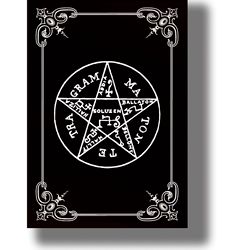 The pentagram of Solomon. Ritual wall hanging. The occult talisman of Goetia. The occult talisman of Goetia. 56.