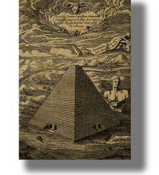 turris babel. esoteric artwork by athanasius kircher.occult wall art. esoteric art poster. pyramid picture. 1076.