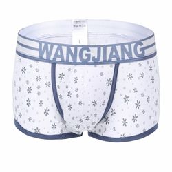Wholesale 3PK Men's sexy underpants cotton blend snowflakes printed boxer briefs 5005PJ