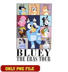 Bluey and friends the eras tour png