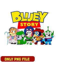 Bluey Toy Story png, Bluey Friends Story png