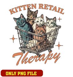 Cat kitten retail therapy png
