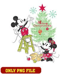 Christmas tree with Minnie and Mickey png