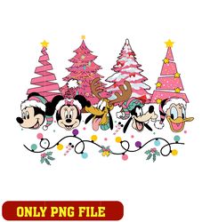 Disney Friends Christmas Pink Tree logo png