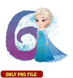 Disney Frozen Elsa Happy 6th Birthday png