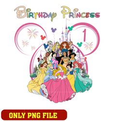 Disney mickey birthday princess 1st png