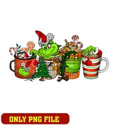 Grinch Christmas Coffee Png