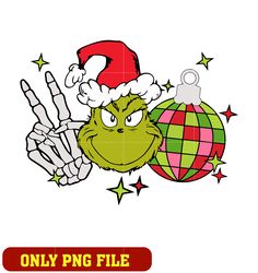 Grinch Christmas png, cartoon png