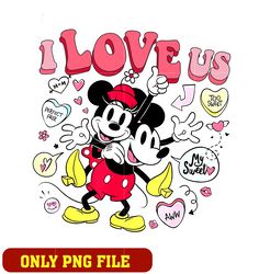 I Love Us Mickey and Minnie png