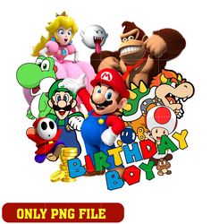 Mario and friends birthday boy png