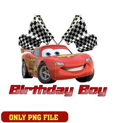 Mcqueen disney car of the birthday boy logo png