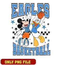 Mickey and donald Eagles Basketball png