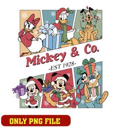 Mickey and friends & co est 1928 png