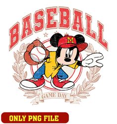 Mickey baseball game day png