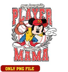 Mickey baseball player mama png