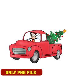 Mickey car Christmas logo png
