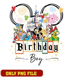 Mickey head castle birthday boy png