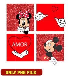 Mickey Minnie Amor png