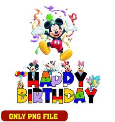 Mickey mouse and friends happy birthday png