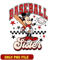 Mickey mouse baseball sister png