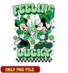 Mickey mouse couple patrick's day png