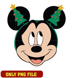 Mickey mouse head christmas png