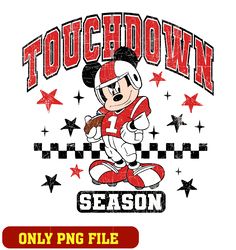 Mickey red touchdown season png