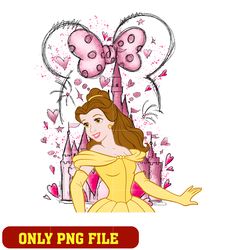 Minnie castle disney princess belle png