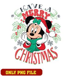 Minnie have a merry chrismas png