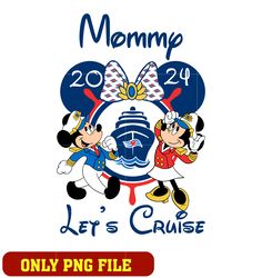Minnie mouse couple let's cruise 2024 mommy png