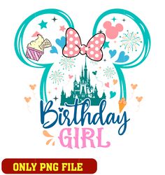 Minnie mouse head birthday girl png