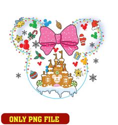 Minnie mouse head merry christmas png