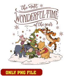 Pooh Disney Most Wonderful Time Of The year png
