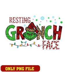 Resting Grinch Face png