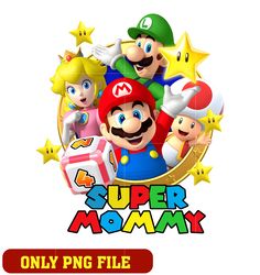 Super Mommy Mario Bros Stars png