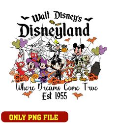Walt Disney's Disneyland Where Dreams Come True Est 1955 png