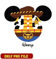 Woody mouse head toy story png