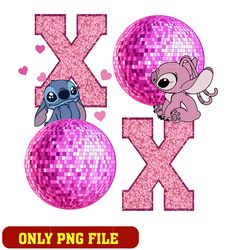 Xoxo stitch and angel png