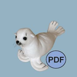 Seal plush pattern Baby seal pattern PDF sewing pattern Stuffed seal pattern Plushie pattern Tutorial