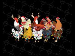 Chicken Christmas Lights Png, Farm Animal Christmas Png, Funny Chicken Lover Xmas, Christmas Png, Digital Download