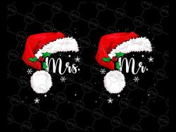 Mr Mrs Claus Christmas Couples Matching Svg, His And Her Christmas Santa Hat Svg, Christmas Png, Digital Download