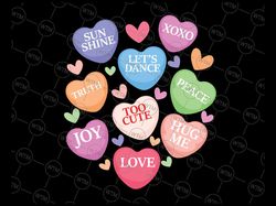 Valentine Candy Heart Svg, Conversation Heart Svg, heart candy clipart, Heart Candies, Valentines, Cute Hearts SVG Cut F