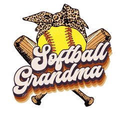 Leopard Softball Grandma PNG