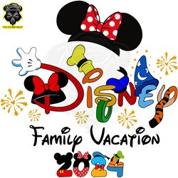 Disney Family Vacation 2024 Minnie Head PNG