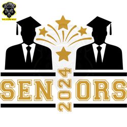 Retro Seniors 2024 Graduation PNG Digital Download Files