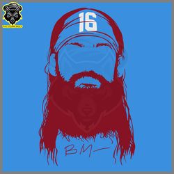 Brandon Marsh Philly Beard SVG Digital Download Files