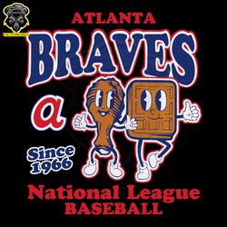 Atlanta Braves National League Baseball Since 1966 SVG