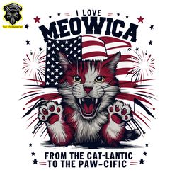I Love Meowica From The Catlantic PNG Digital Download Files